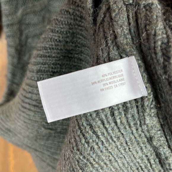 Old Navy Womens Sweater Dark Gray Cowl Neck Short Sleeve Dress Wool Blend M - Picture 7 of 12